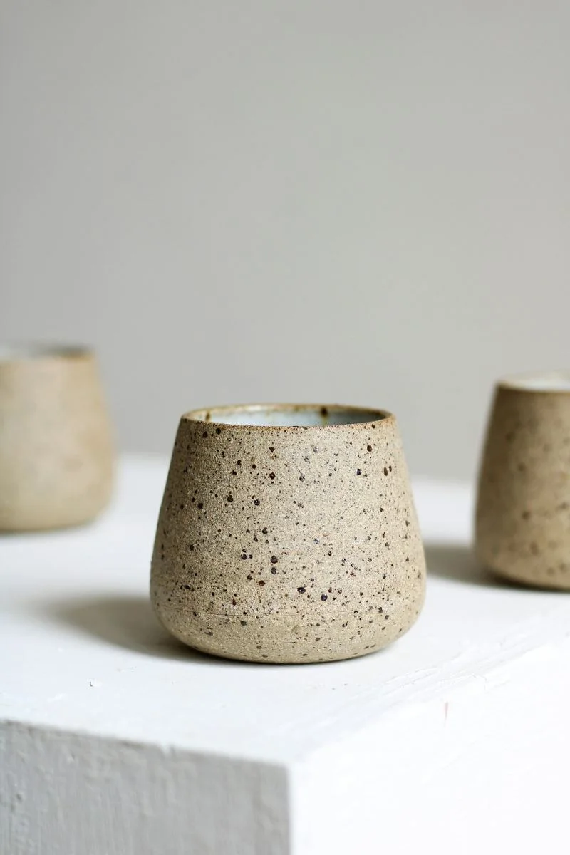 Speckled ceramic cup from the Aangan collection